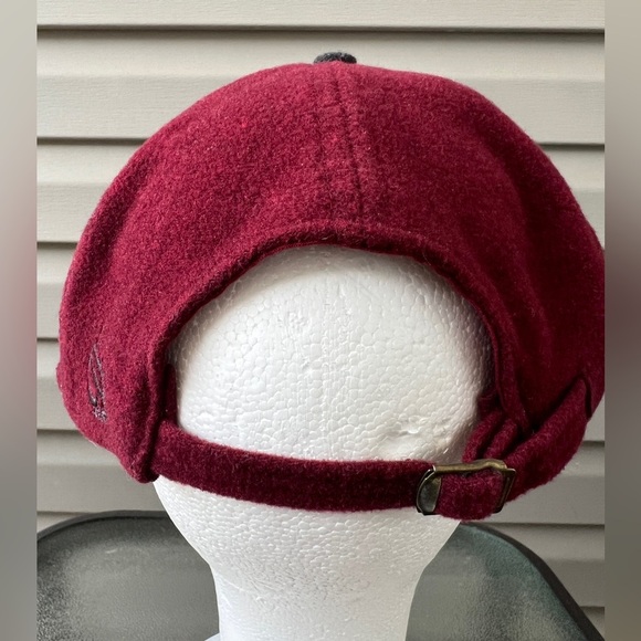 Vintage 90’s Nautical 80% Wool Hat Red/Black - Picture 4 of 8